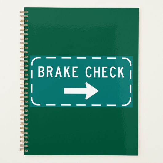 Remcontrole verkeersbord met pijl planner (Voorkant)