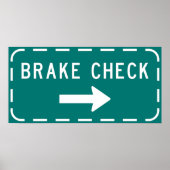 Remcontrole verkeersbord met pijl Poster (Voorkant)