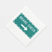 Remcontrole verkeersbord met pijl servet (Hoek)