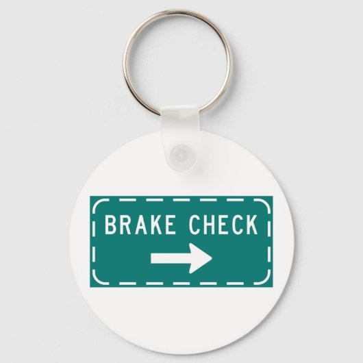 Remcontrole verkeersbord met pijl sleutelhanger (Voorkant)