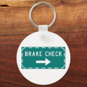 Remcontrole verkeersbord met pijl sleutelhanger (Voorkant)