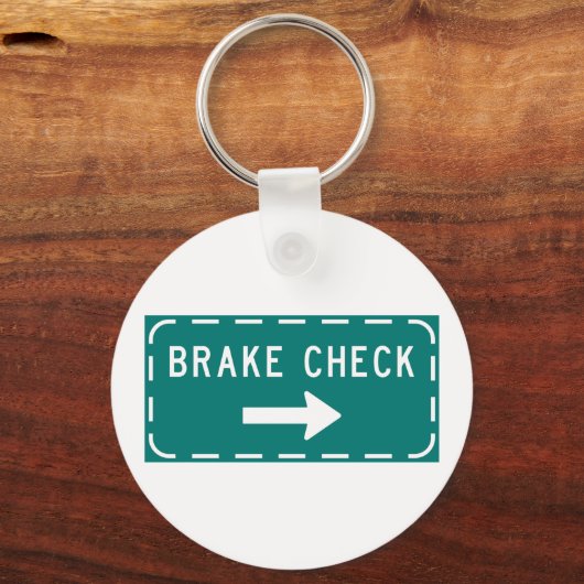 Remcontrole verkeersbord met pijl sleutelhanger (Voorkant)