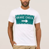 Remcontrole verkeersbord met pijl t-shirt (Voorkant)