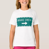 Remcontrole verkeersbord met pijl t-shirt (Voorkant)