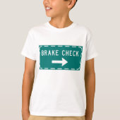 Remcontrole verkeersbord met pijl t-shirt (Voorkant)