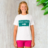 Remcontrole verkeersbord met pijl t-shirt