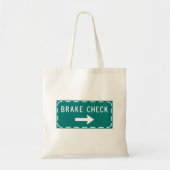 Remcontrole verkeersbord met pijl tote bag (Voorkant)