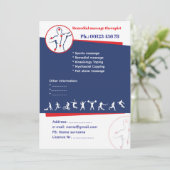 Remedial massage Flyer Template Kaart (Staand voorkant)