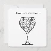 Remem-Purr Grappige Moderne Zwart en Wit Kat QR  U Save The Date (Achterkant)