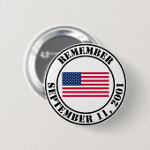 Remember 9/11 ronde button 5,7 cm (Voorkant /achterkant)