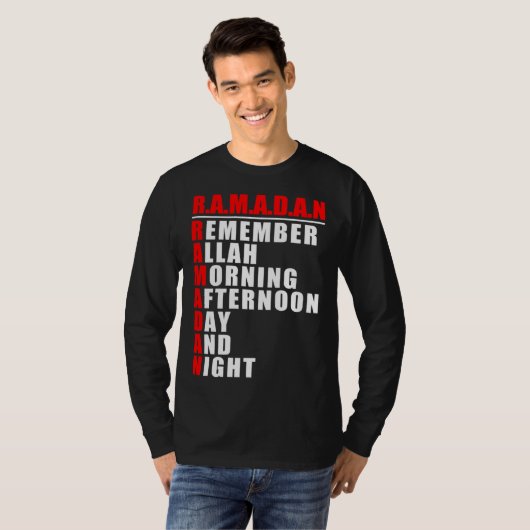 Remember Allah  Ramadan Kareem  Ramadan Mubarak Mo T-shirt (Voorkant volledig)