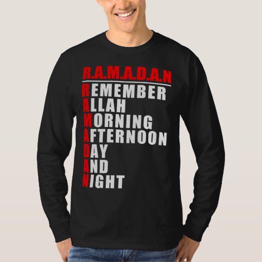 Remember Allah  Ramadan Kareem  Ramadan Mubarak Mo T-shirt (Voorkant)
