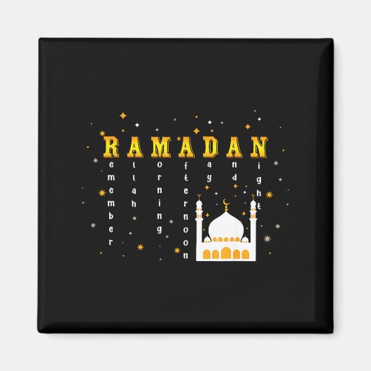 Remember Allah Ramadan Mubarak Kareem  Magneet (Voorkant)