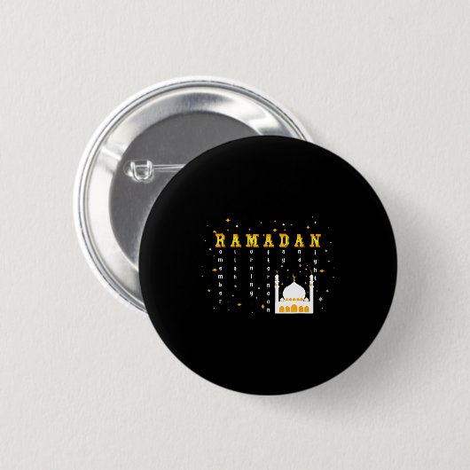 Remember Allah Ramadan Mubarak Kareem Ronde Button 5,7 Cm (Voorkant /achterkant)
