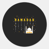 Remember Allah Ramadan Mubarak Kareem Ronde Sticker (Voorkant)