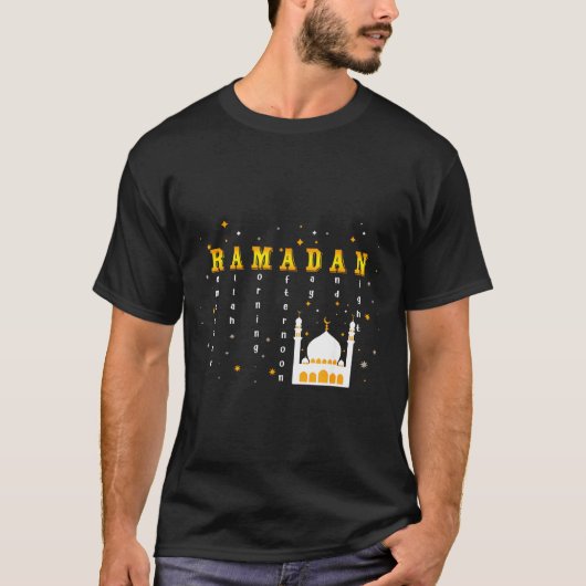 Remember Allah Ramadan Mubarak Kareem  T-shirt (Voorkant)
