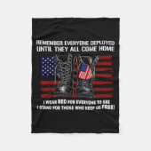 Remember Everyone Deployed Friday Military America Fleece Deken (Voorkant)