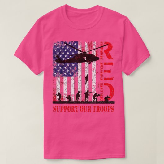 Remember Everyone Veteran Deployed RED Friday 1 (2 T-shirt (Design voorkant)