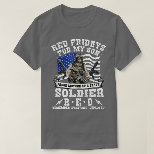 Remember Everyone Veteran Deployed RED Friday (21) T-shirt (Design voorkant)