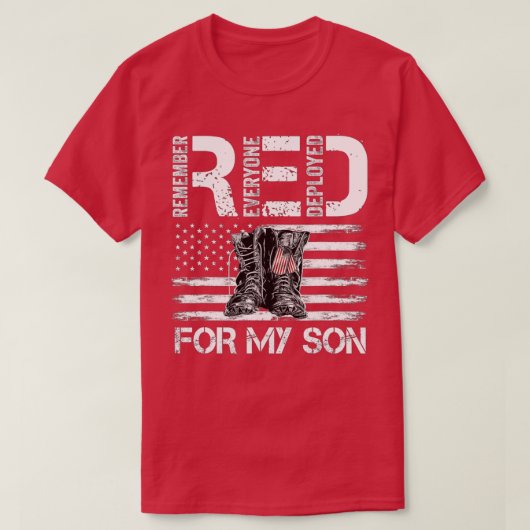 Remember Everyone Veteran Deployed RED Friday (31) T-shirt (Design voorkant)