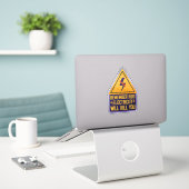 Remember Kids Electricity Will Kill You – Retro Sa Sticker (Laptop op bureau)