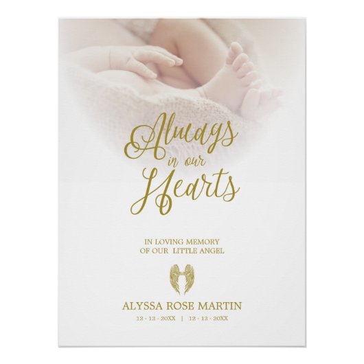 Remember Little Baby Angel Loved Ones Passed Away Perfect Poster (Voorkant)