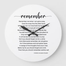 Remember Poem by Christina Georgina Rossetti