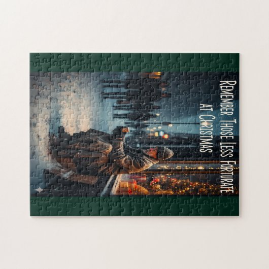 REMEMBER THE LESS FORTUNATE AT CHRISTMAS LEGPUZZEL (Horizontaal)