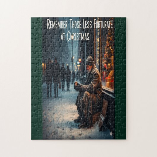 REMEMBER THE LESS FORTUNATE AT CHRISTMAS LEGPUZZEL (Verticaal)