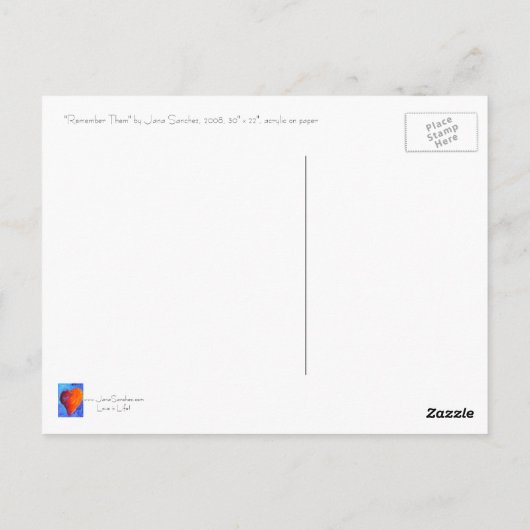 Remember Them Briefkaart (Achterkant)