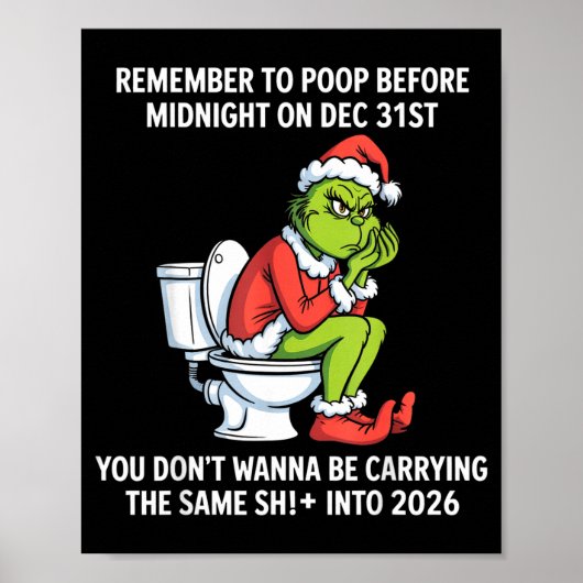 Remember To Op Before Midnight On Dec 31st Funny Q Poster (Voorkant)
