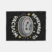 Remember To Vacuum Cute Robot Vacuum Character  Fleece Deken (Voorkant (Horizontaal))