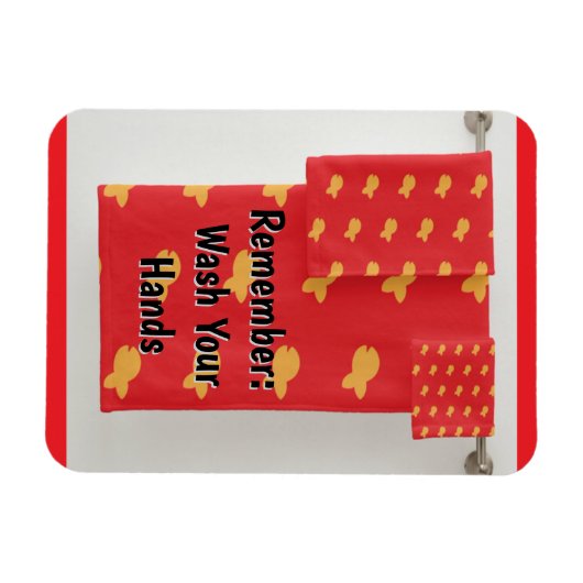 Remember: Wash Your Hands Refrigerator  Magneet (Horizontaal)