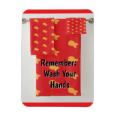 Remember: Wash Your Hands Refrigerator  Magneet (Verticaal)