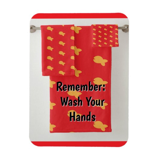 Remember: Wash Your Hands Refrigerator Magneet (Verticaal)