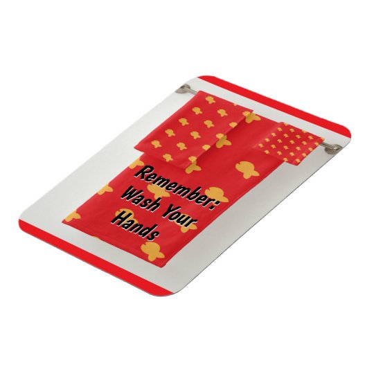 Remember: Wash Your Hands Refrigerator  Magneet (Linkerzijde)