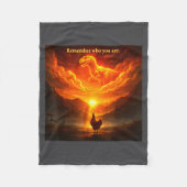 Remember Who Are You Dinosaur Chicken Cool Funny G Fleece Deken (Voorkant)