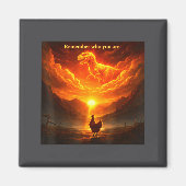 Remember Who Are You Dinosaur Chicken Cool Funny G Magneet (Voorkant)