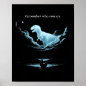 Remember Who Are You Dinosaur Chicken Meme Evoluti Poster (Voorkant)
