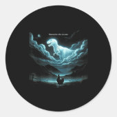 Remember Who You Are Chicken, Funny Evolution Joke Ronde Sticker (Voorkant)