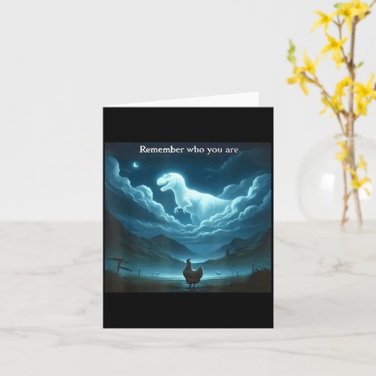 Remember Who You Are Chicken  Kaart (Gele Bloem)