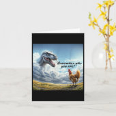 Remember Who You Are Dinosaur Chicken  Kaart (Gele Bloem)