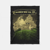 Remember Who You Are Funny Chicken Dinosaur Evolut Fleece Deken (Voorkant)