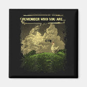 Remember Who You Are Funny Chicken Dinosaur Evolut Magneet (Voorkant)