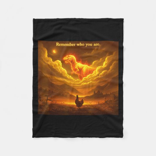 Remember Who You Are Funny Evolution Meme Chicken  Fleece Deken (Voorkant)