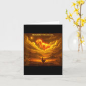 Remember Who You Are Funny Evolution Meme Chicken Kaart (Gele Bloem)