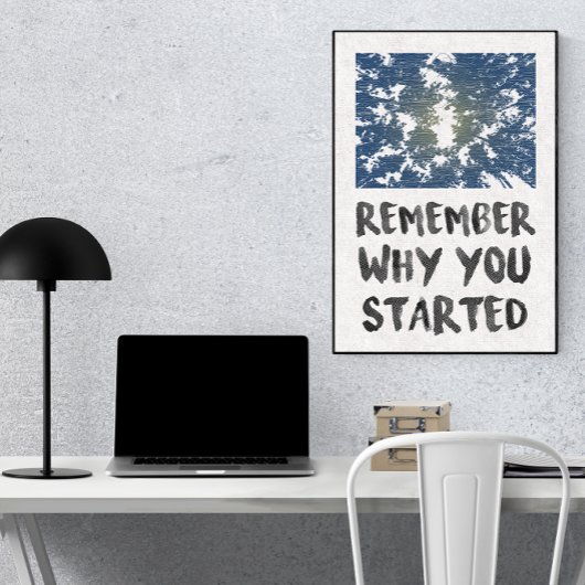 Remember Why Forest Sunlight Motivatational Poster