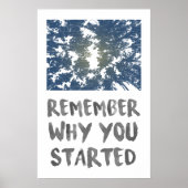 Remember Why Forest Sunlight Motivatational Poster (Voorkant)