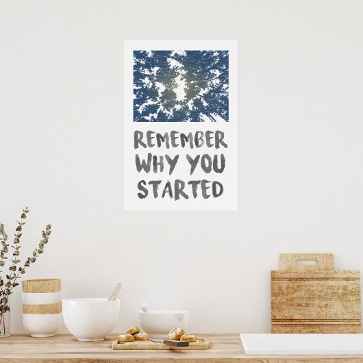 Remember Why Forest Sunlight Motivatational Poster (Keuken)
