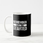 Remember Why You Started - Distressed - Motivation Koffiemok (Links)
